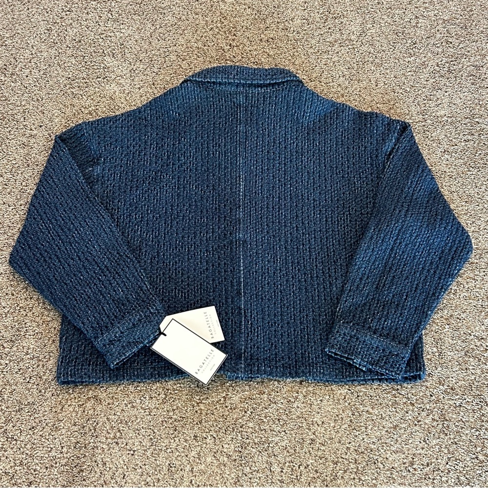 Bagatelle Blue Textured Chambray Button Up Jacket Boxy Fit Women’s XL  NEE - Picture 11 of 16